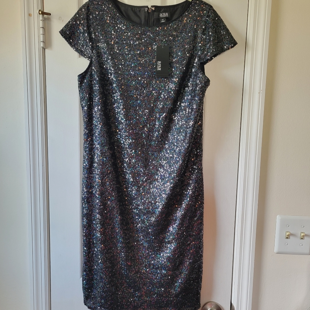 Ana sequin dress NWT, Medium Tall